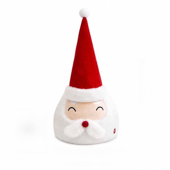 Christmas Decoration Singing Santa Hat with Glowing Light and Swaying Motion, 1 Piece, Red and White, for Holiday Tabletop Display, Interactive Music Plush Toys