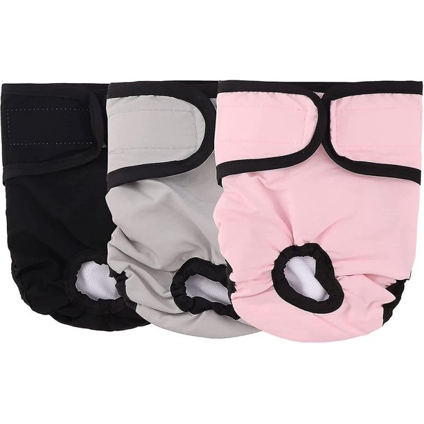 Pañales Reutilizables Para Perros, Paquete De 3 Pañales Lavables Para Perros Pañales Ajustables Para Perros Pañales Absorbentes Para Perros Pantalones De Pañales Fisiológicos Para Diferentes Tipo