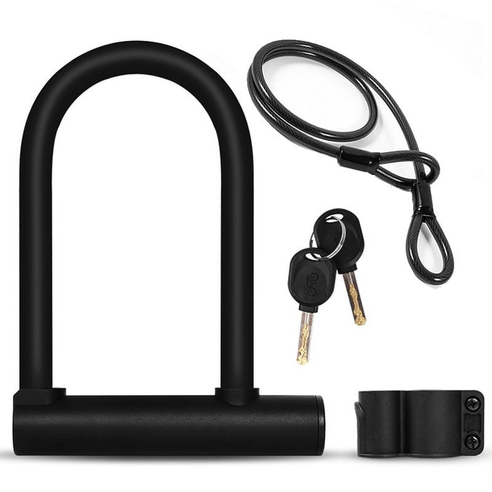 XUELIYUN Bike U-Lock Combination with Sturdy Mounting Brackets and Keys for Bicycle Scooter Electric Bike