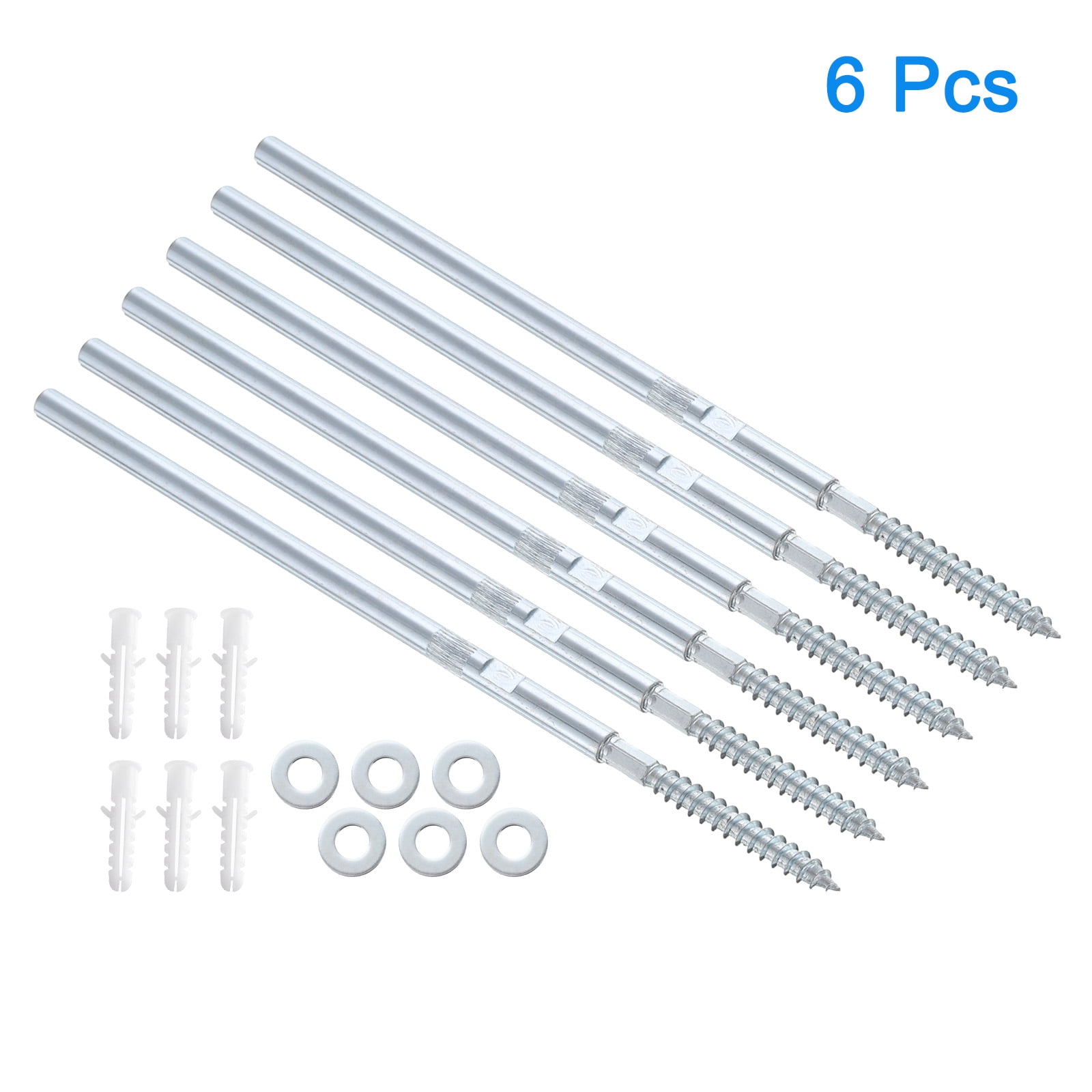 6 Pcs Floating Shelf Brackets Metal Hidden Shelf Support Brackets 8 x 200mm(0.3 x 7.9 Inch) Invisible Shelf Brackets