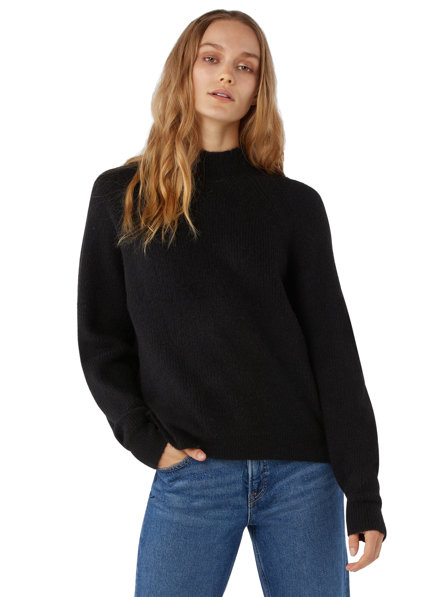 Free Assembly Women’s Super-Soft Mock Neck Sweater - Walmart.com