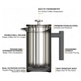 thumbnail image 2 of French Press with Thermometer Insulated Stainless Steel Coffee Maker (1.0L | 34fl oz), 2 of 5