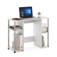 thumbnail image 4 of Pemberly Row Compact Computer/Study Desk in White Oak in Stainless Steel Tubes, 4 of 6