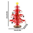 thumbnail image 3 of Wooden Christmas Tree Tabletop Decoration with Removable Ornaments and Star Topper for Holiday Display Home Office Festive Decor, 3 of 3
