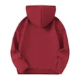 thumbnail image 4 of Emitonse Toddler Boys Sweatshirts Girls Hoodie Cute Hooded Sweatshirt With Pocket Baggy Kids Pullover Winter Back To School Clothes Teens Wine,Size 15-16 Years, 4 of 9