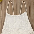 thumbnail image 3 of One opening Baby Summer Romper, Floral Lace Sling Strappy Hollow Back Romper, 3 of 5
