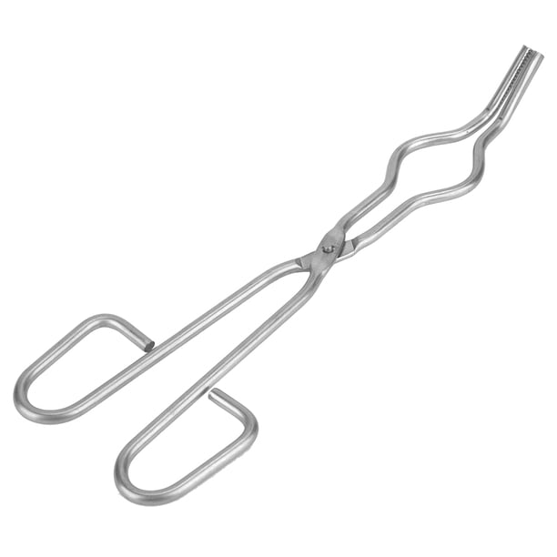 Fyearfly Pinzas De Crisol De Acero Inoxidable, Pinzas para Soporte De Vaso De Precipitados, Patas De Manejo De Agarre Seguro con Remache De Clase Aeronáutica para Laboratorio Industrial(250mm)