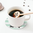thumbnail image 5 of Lsque Cute Raccoon Pattern 4" Drink Coasters Set of 4, PVC Leather Absorbent Coasters, Table Coaster Set Decorative Coffee Cup Coasters Housewarming Gift -Round Shape, 5 of 6