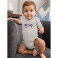 thumbnail image 2 of 4th Of July Gnomes Bodysuit Infant -Image by Shutterstock,  24 Months, 2 of 4