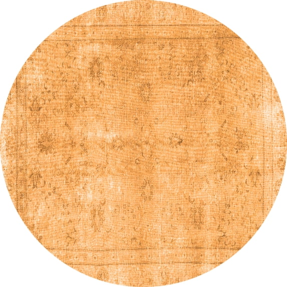 Ahgly Company Indoor Round Persian Orange Traditional Area Rugs, 7' Round