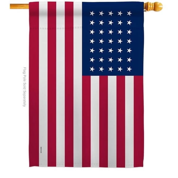 Americana Home & Garden H141115-BO 28 x 40 in. United State 1863-1865 American Old Glory House Flag with Double-Sided Decorative Banner Garden Yard Gift