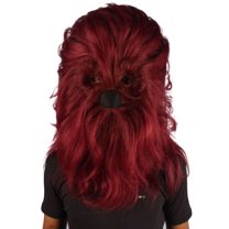 HPO Long Hairy Chewbacca Mask | Adult Unisex Wookiee Warrior costume | Burgundy Halloween Cosplay