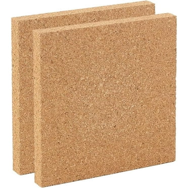 2PCS Square Bulletin Boards 6 x 6 inch Non Self-Adhesive Wood Cork Board 0.6 inch Thick Square Cork Board Cork Tiles for Wall Decoration Party Mixed Color DIY