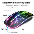 thumbnail image 3 of XMKP Wireless Mouse, 2.4G Portable Optical Quiet RGB Mouse with USB Receiver and Type C Adapter, 3 Adjustable DPI Levels, Wireless Computer Mice for Laptop, Computer, PC, MacBook, Desktop, 3 of 5