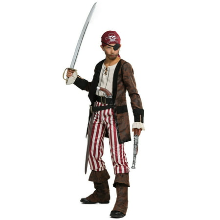 Brown Coat Pirate Boys Costume