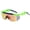 Black frame dot flower green f, variant on One-Piece Sunglasses for Men and Women, Trendy Irregular Design, PC Frame and Lenses, Non-Polarized, Ideal for Outdoor Sports and Riding