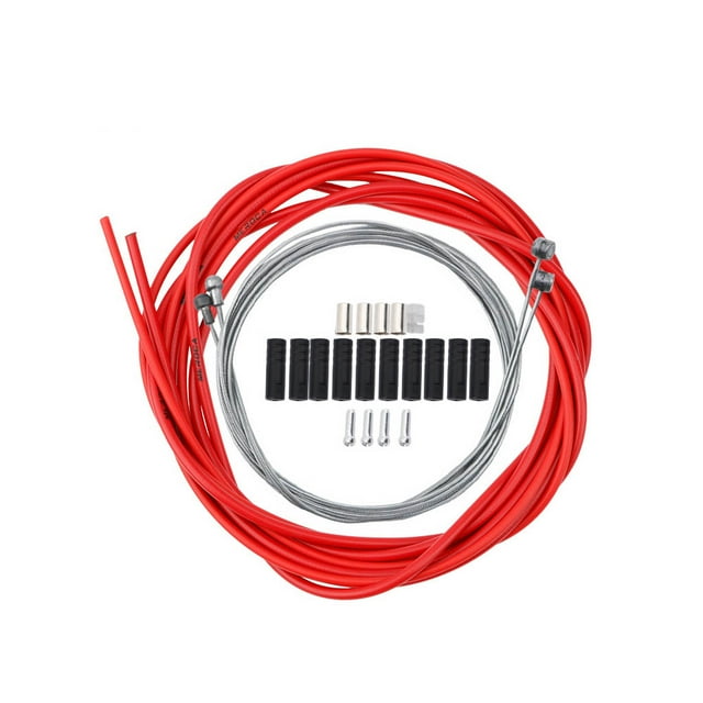 Naiovety Cambio de bicicleta/Cable de freno tubo resistente al calor resistente al agua Cable de bicicleta núcleo desviador piezas manguera de Ciclismo Rojo