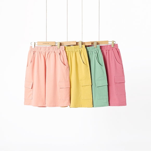 Tranfacy Kids Shorts, Shorts for Teen, Child's Summer Solid Boys and Girls Botton Short Pants Denim Shorts Overalls