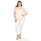 thumbnail image 5 of Blusa con detalle de encaje Roman Fashion /Tallas Extras, 242 (Palo de rosa) rosa 42, 5 of 6