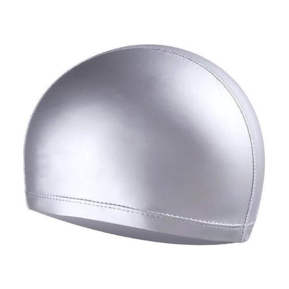 PU Fabric Swim Cap for Adults, Soft Stretch Swimming Hat for Long Hair, Water Resistant Swim Cap with Comfortable Ear Coverage for Pool, Lap Swimming, Water Sports & Beach