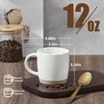 thumbnail image 3 of Vesteel Coffee Mugs Set of 6, 12oz Ceramic Coffee Cups Set with Makeup Clay for Coffee Tea Milk, Mug Gifts for Thanksgiving Day Anniversary, Speckled White, 3 of 7