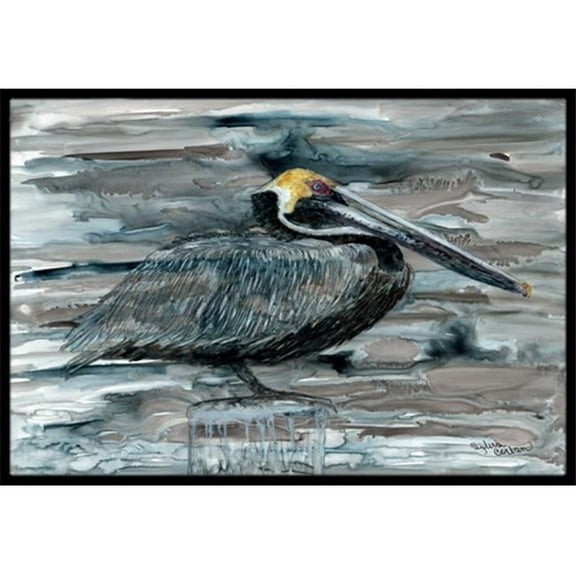 Pelican In Grey Indoor & Outdoor Mat, 24 x 36 in.