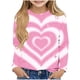 thumbnail image 2 of Blusas y camisas de manga larga con cuello redondo Camisas con estampados de manga larga Cuello redondo lindo Blusas casuales elegantes Ropa Camisas de cuello redondo Niña Top de poliéster, 2 of 5