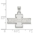 thumbnail image 2 of 925 Sterling Silver Rh-plated LogoArt University of Iowa Small Pendant; for Adults and Teens; for Women and Men, 2 of 2