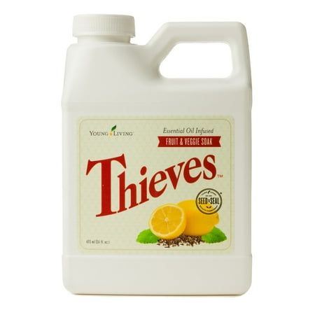 Young Living Thieves® Fruit & Veggie Soak - Plant-Based Produce Wash with Essential Oil Blends, 16 fl oz