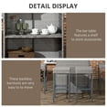thumbnail image 4 of Grey 5-Piece PE Rattan Wicker Patio Bar Set with Glass Top Table & 4 Stools - Outdoor High Top for Garden, Deck & Poolside Entertaining, 4 of 7