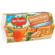 (4 Cups) Del Monte Mandarin Orange Gel Fruit Cups, 4.5 oz