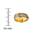 thumbnail image 3 of Metal Masters Unisex Mens Goldtone Tungsten Wedding Band Engagement Ring Deer Antler Inlay 8mm 10, 3 of 7