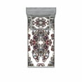 thumbnail image 2 of Ambesonne Vintage Fitted Sheet & Pillow Sham Set, Curlicues Floral Design, Queen, Multicolor, 2 of 3