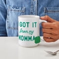 thumbnail image 4 of CafePress - I Got It From My Momma Green Large Mug - 15 oz Ceramic Large White Novelty Mug, 4 of 6