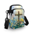 thumbnail image 3 of HELLHERO Cross Flower Sling Bag with Double Layer Underarm Shoulder Bag Stylish Polyester, 3 of 7