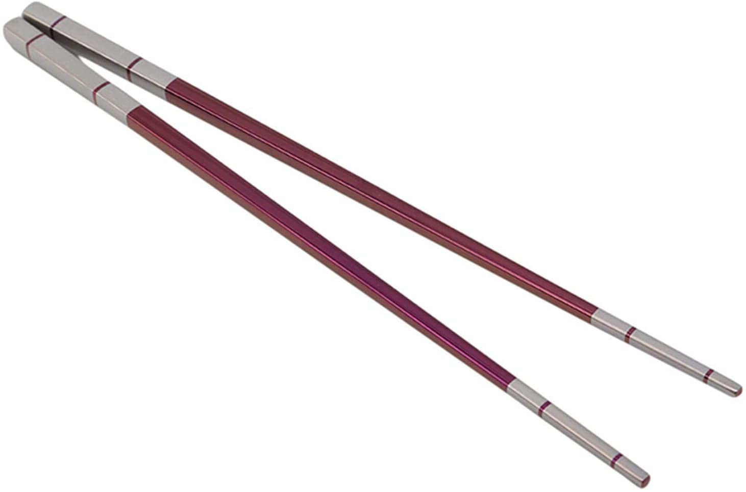 Xthel 2 Pairs Stainless Steel Chopsticks Reusable With Aluminium Case Marin Blue & Violet 