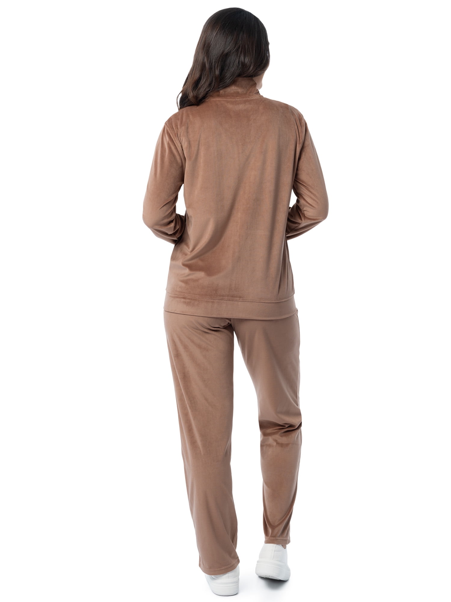 Athletic Works Women's Soft Velour Jacket and Pant Tracksuit, Size S-XXL