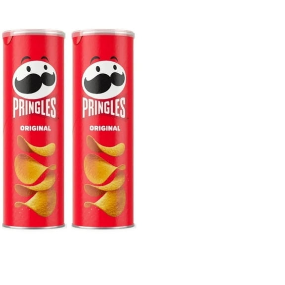 Pringles Original Flavored Potato Crisps Chips - Classic, Salted Stackable Potato Chips (5.2oz Cans, Pack of 2)
