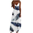 thumbnail image 2 of LSLJS Mode Femmes Été Décontracté Robe Longue Sans Manches Col en V, Robe d'Été Plage, 2 of 5