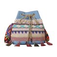 thumbnail image 2 of Bolso de hombro para mujer, bolso con borlas étnicas, bolso cruzado informal, bolso de mano para el trabajo, cumpleaños, vacaciones, fiesta al aire azul Salvador Bolsos de hombro de mujer, 2 of 9