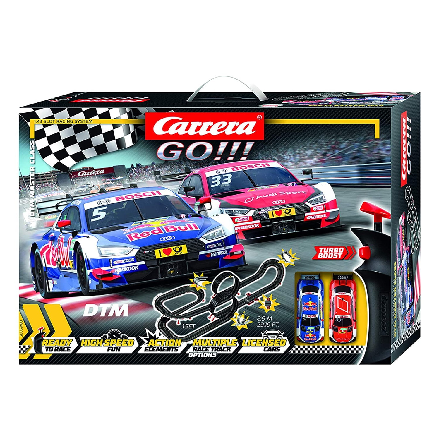 Carrera GO!!! DTM Master Class 29 Ft Racetrack Racing Set w/ 2