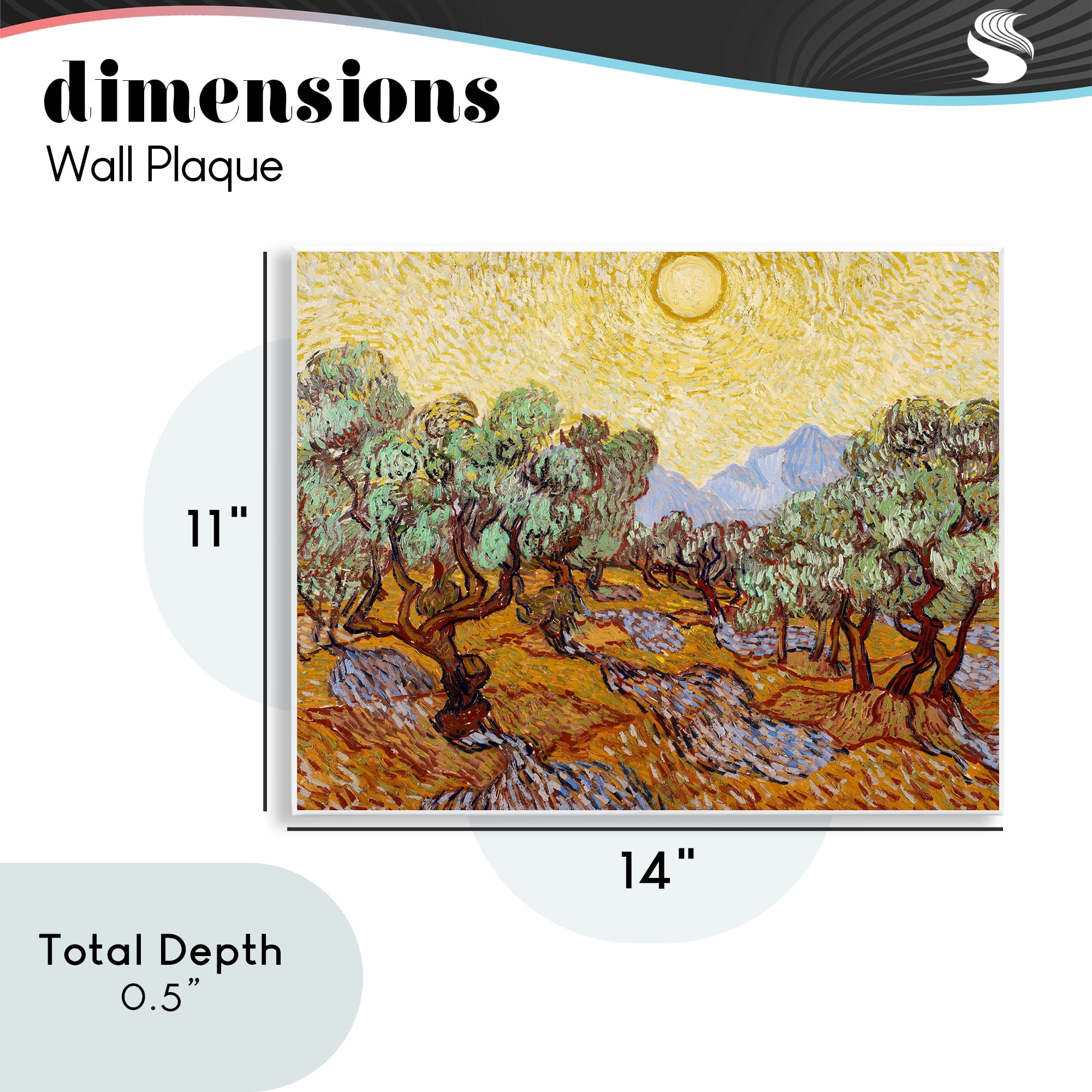 Stupell Industries Olive Trees Van Gogh Wall Plaque Art, design by Vincent Van Gogh
