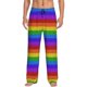 thumbnail image 1 of Fotbe Colorful Glitter Rainbow Pantalones de Pijama para Hombre, Pantalones de Dormir, Pantalones de Casa con Cintura Ajustable y Bolsillos-Medium, 1 of 6
