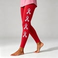 thumbnail image 6 of DeHolifer Women’s Yoga Leggings Breast Cancer Printed Straight Leg Full Length Pants, 6 of 6