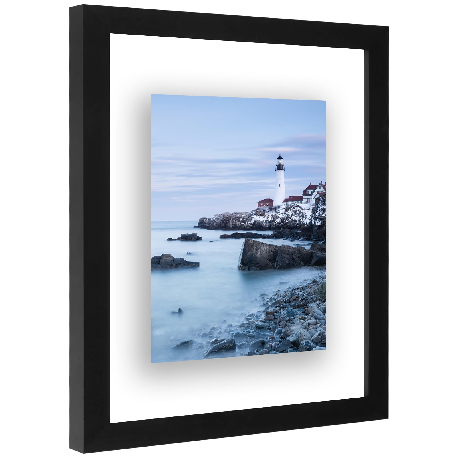 8.5x11 Floating Document Frame Modern Picture Frame, Black
