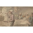 thumbnail image 2 of Thomas Rowlandson 14x11 Black Ornate Wood Framed Double Matted Museum Art Print Titled: Bath (ca. 1780-1825), 2 of 5