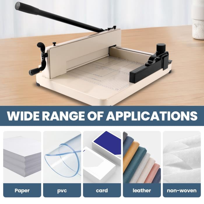 Heavy Duty Manual A4 Paper Cutter, Industrial Commercial Guillotine Paper Cutter, 400 Sheet Large Capacity, 1.6 in Thickness, Heavy Duty Paper Cutter, Company, Crafting Cardstock