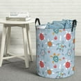 thumbnail image 6 of Sikiie Sea Turtle Print Round Dirty Clothes Basket, Waterproof Standing Foldable Storage Basket, for Laundry Room, Bedroom, Bathroom Storage-Small, 6 of 6