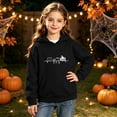 thumbnail image 5 of BaoFuBaoMei Travel Hoodies for Boys Girls Halloween Ghost Long Cuffed Sleeve Sweatshirt Tops with Pockets Fleece Lined Loose Hooded Fall Outfits for Daily Wear School Party Classroom Celebration, 5 of 8