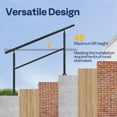 thumbnail image 2 of SPECSTAR 2-Pack Outdoor Handrails, 4-5 Steps Galvanized Steel Railing, Black Round Exterior Hand Railing for Porch, Deck, or Indoor Stairs, 2 of 8